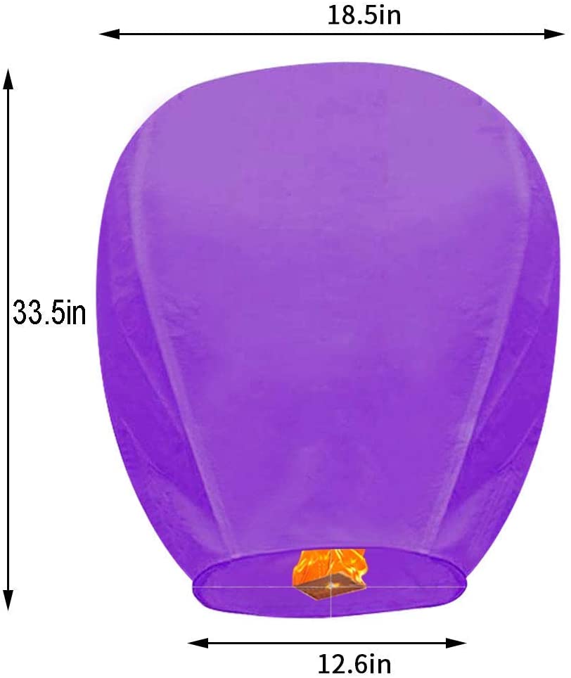 Nuluphu 20-Pack Chinese Memorial Sky Lanterns(multicolor)
