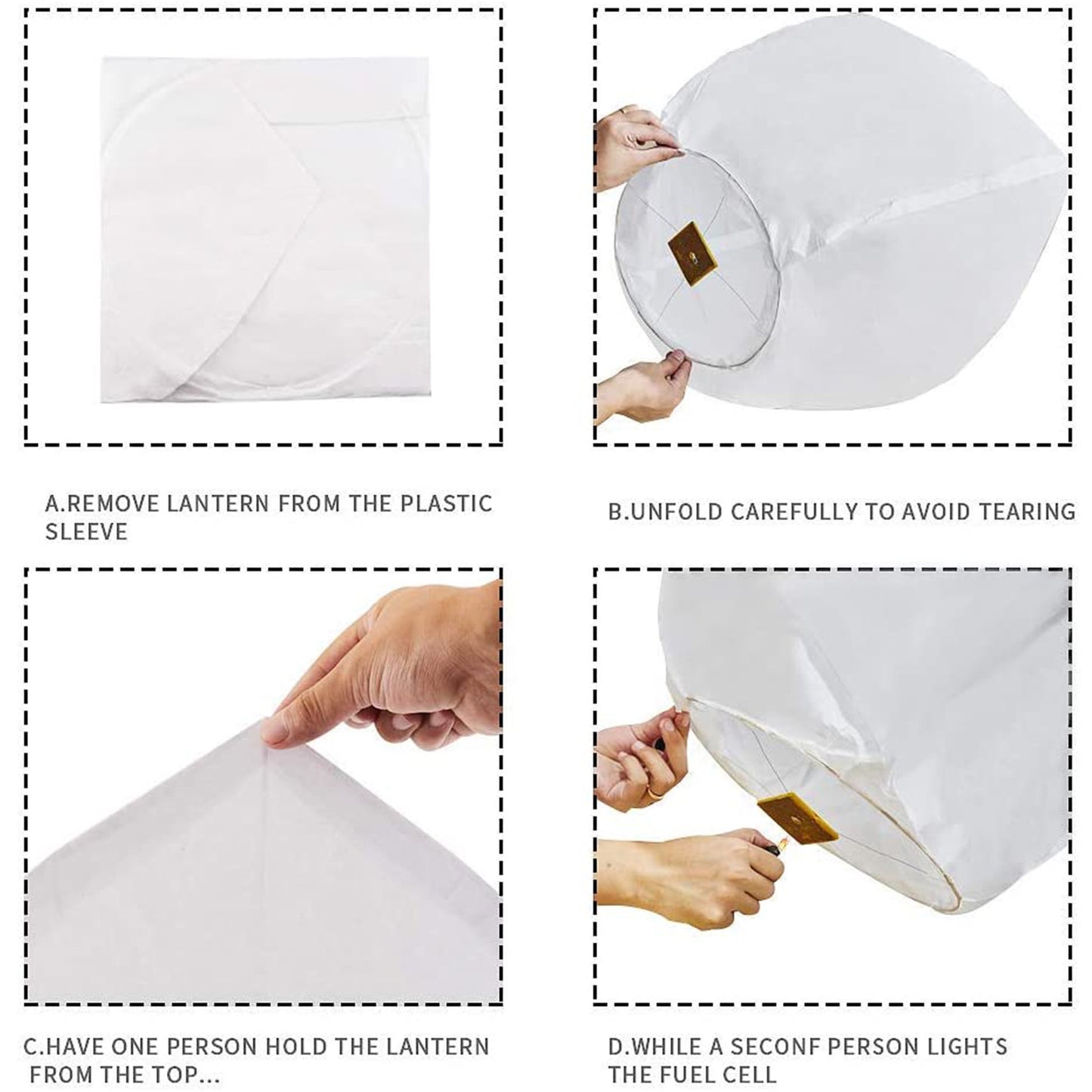 Nuluphu 10-Pack Chinese Memorial Sky Lanterns(multicolor)