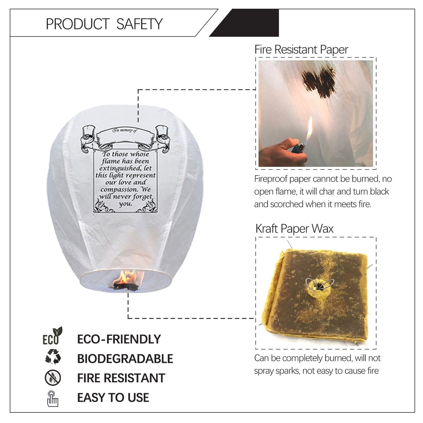 Nuluphu 20-Pack Chinese Memorial Sky Lanterns (White)